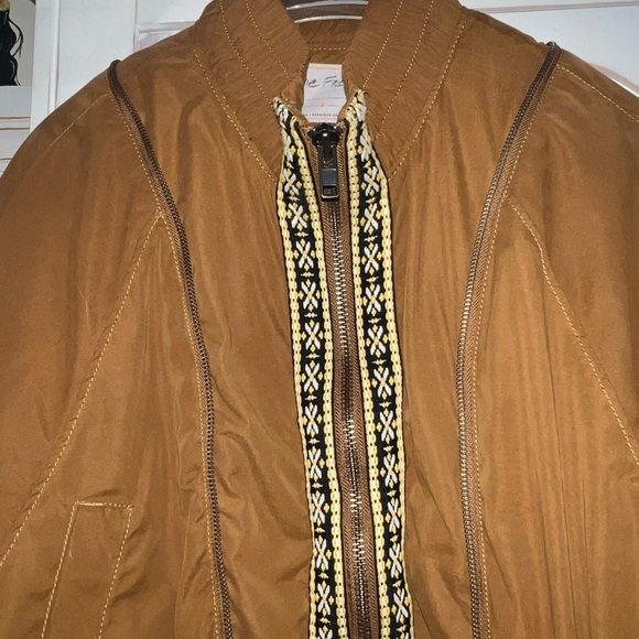 Free People Double Zipper 3/4 Length Jacket Sz S - Picture 3 of 14